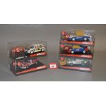 Five Ninco slot cars: 50432; 50386; 50300; 50371; 50361. Boxed, G-E.