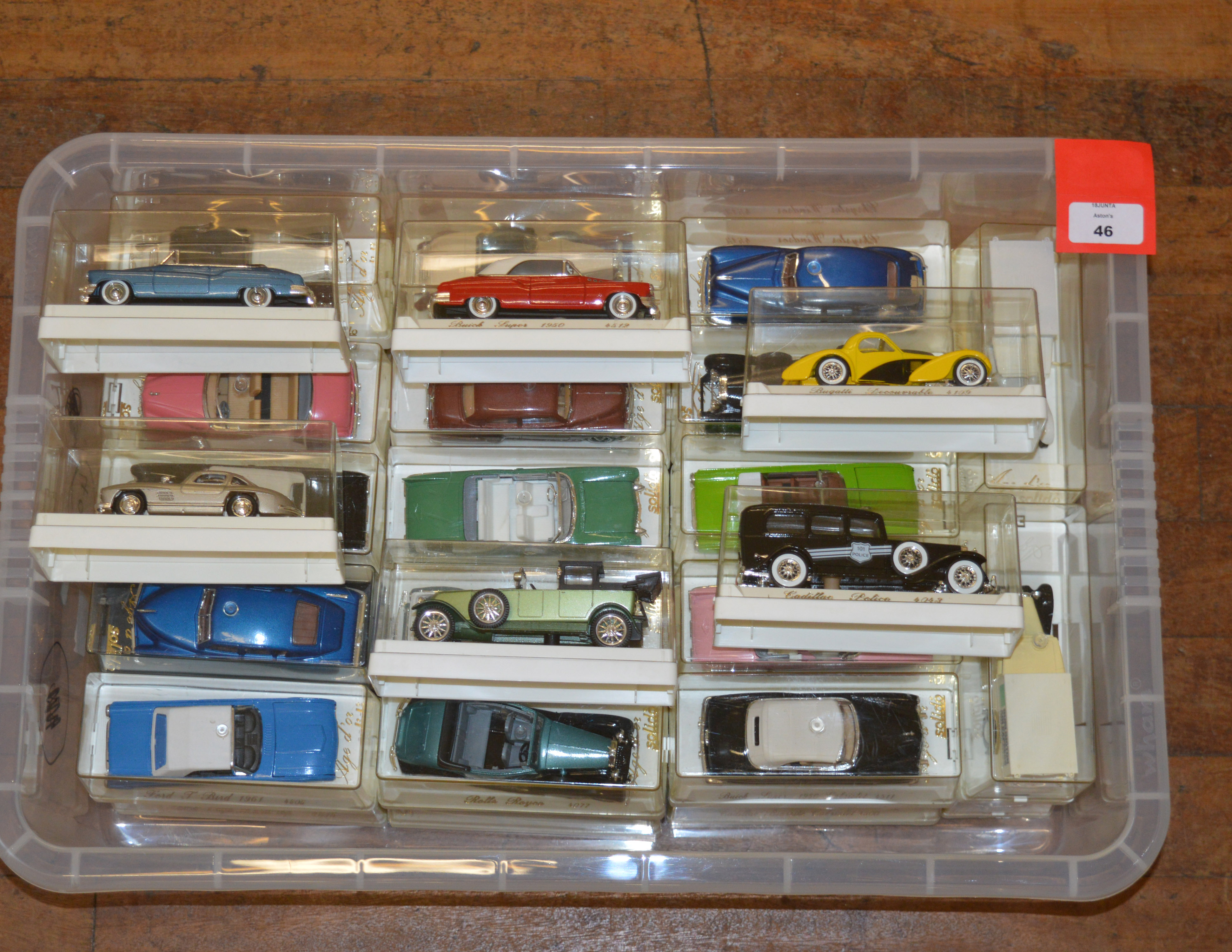 40 x Solido Age d'or diecast models, cars and commercial vehicles. Boxed and appear E.