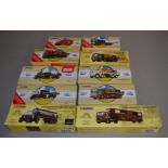 Ten boxed Corgi Classics diecast truck models including 97942 ERF 'Flowers' and 27701 Seddon