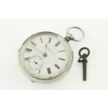 A silver Key-wind pocket watch by 'Fatorini & Sons Bradford', H/M Birmingham 1888,