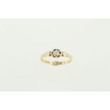 A Victorian single stone diamond ring, H/M Birmingham 1879, old-cut diamond approx 0.