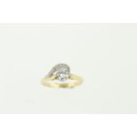 A diamond set ring, the central round brilliant cut diamond approx 0.