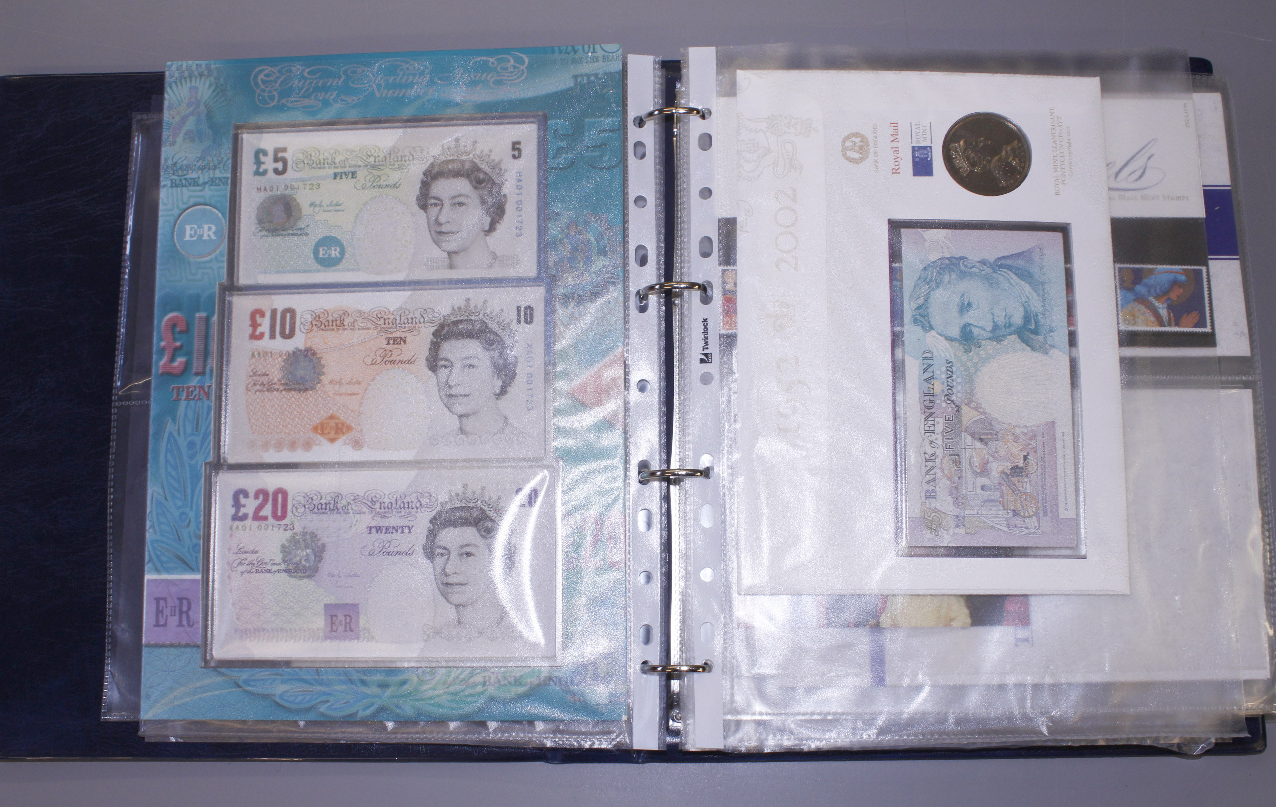 A folder to include a quantity of modern coins, notes & medallions, - Image 5 of 12
