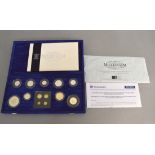 ROYAL MINT - The United Kingdom MILLENNIUM silver collection to include Millennium crown,