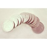 10x 2013 Britannia 1 oz £2 silver coins.