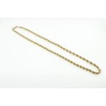 A 9ct H/M rope chain,