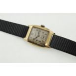 A 1930's 9ct J W BENSON gents wristwatch, H/M Birmingham 1938,