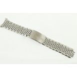 A Gerard Peragaux gents stainless steel watch bracelet, lacks end fitting,