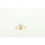 An 18ct H/M certificated diamond solitaire ring, the single cushion cut diamond HRD certificated,