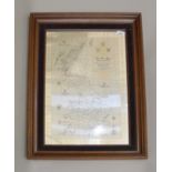 A Limited edition of a framed Silver Map Of Great Britain,