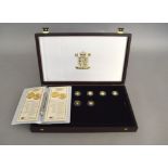 Six Royal Mint fine gold commemorative coins of 'The Precious Fine Gold Collection' to include,