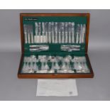 A complete 87-piece boxed silver plated cutlery set by John Mason of Sheffield.
