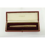 A 9ct H/M PARKER Presidential fountain pen with original certificate,