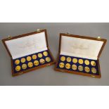 2x boxed silver ingots to commemorate The Arms of Royal Highness Prince Andrew and Sarah Ferguson.