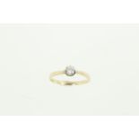 A diamond solitaire ring, the round brilliant cut diamond approx 0.