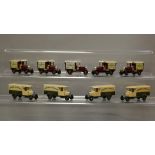 Nine unboxed Lledo Pre-production prototype models in resin including 4 x DG43 001a 1931 Morris Van