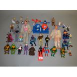 Quantity of vintage action figures,