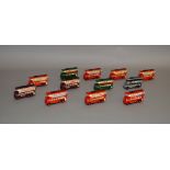 Twelve unboxed Lledo pre-production metal and plastic Trolleybus models,