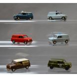 Two unboxed Lledo pre-production prototype Vanguards Austin Mini Van resin models,