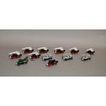 Twelve unboxed Lledo pre-production metal and plastic Mack Crane and Breakdown truck models,