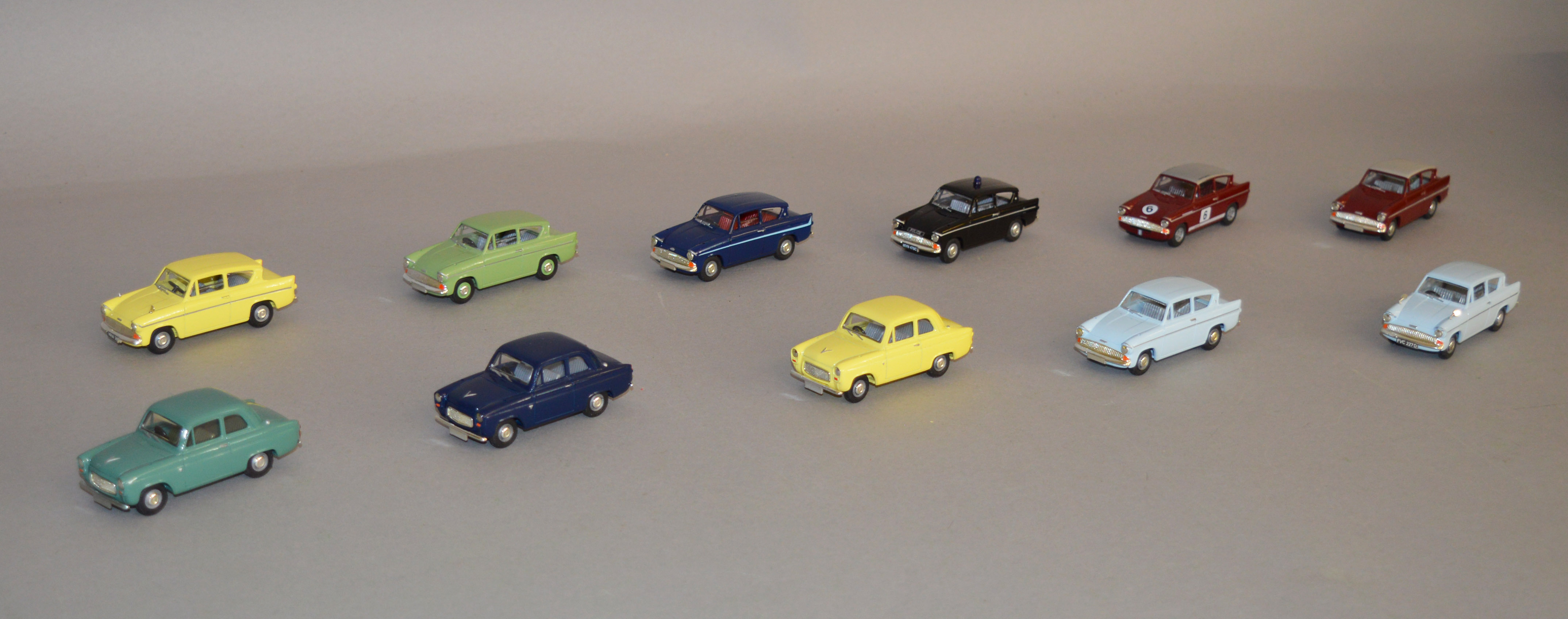 Eleven assorted unboxed Lledo 'Vanguards' diecast model cars, mostly early production samples,