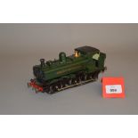 O Gauge. An electric kit-built GWR Class 57 0-6-0 Pannier Tank locomotive '5701' in green/black.