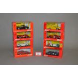 Eight boxed Ferrari diecast model cars in 1:43 scale by 'Best' (Italy), including 275,