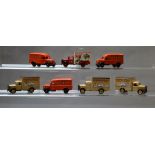 Seven unboxed Lledo Pre-production prototype 1950 Bedford chassis based resin van models,