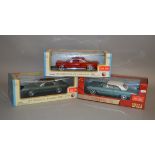 Three Sun Star 1:18 scale diecast model cars: 1441 1964 Ford Galxie 500 Hard Top;