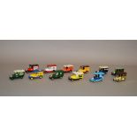 Twelve unboxed Lledo pre-production metal van models,