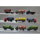 Nine unboxed Lledo Vanguards pre-production metal and resin tanker models,