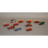 Ten unboxed Lledo pre-production metal and plastic Fire Engine models,
