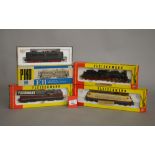 HO gauge. Four locomotives: Fleischmann 4375 Co-Co DB type 103 No.