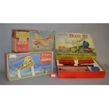 Three boxed vintage toys, a Palitoy battery operated Train Set,