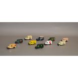 Ten unboxed Lledo pre-production metal and plastic Bedford van models,