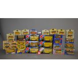 34 x Stevenson's diecast model buses by Corgi, Solido, EFE, etc. All boxed, G-VG.