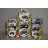10 x Universal Hobbies diecast model tractors, mainly 1:32 scale but two 1:43 scale. Boxed and E.