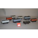 O Gauge. Eight pieces of kit/scratch built Rolling Stock including five coal wagons.