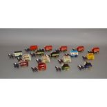 Seveteen unboxed Lledo pre-production metal and plastic Horse Drawn models,