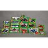 17 x Siku diecast agricultural models, including tractors and various implements. All boxed and VG.