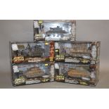 Five Unimax Forces of Valor 1:32 scale diecast model tanks, all German models. E and boxed.