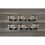 Six unboxed Lledo Pre-production DG51 001a 1928 Chevrolet Box Van metal and plastic models in