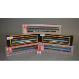 OO gauge. Two 2-car DMUs, one by Dapol and one by Lima, with one other Lima diesel locomotive.