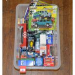 A very good quantity of diecast models contained in two boxes, mostly carded and boxed, by Atlas,