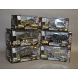 Six Unimax Forces of Valor 1:32 scale diecast model tanks, all US models. E and boxed.