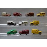 Five unboxed Lledo pre-production prototype Vanguards Austin A40 Van resin models, 2 x '', 'AA',