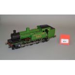 O Gauge. An electric kit-built 0-8-0 Z Class Southern Tank locomotive '950' in green/black.