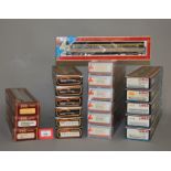 OO gauge. 21 x coaches by Lima, Mainline and GMR. Boxed, G-VG.