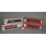 OO gauge. Four diesel locomotives, some in incorrect Lima boxes.
