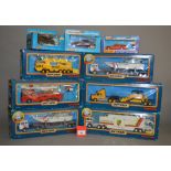Six boxed Matchbox diecast models from the Superkings range, K39 ERF Fire Engine,